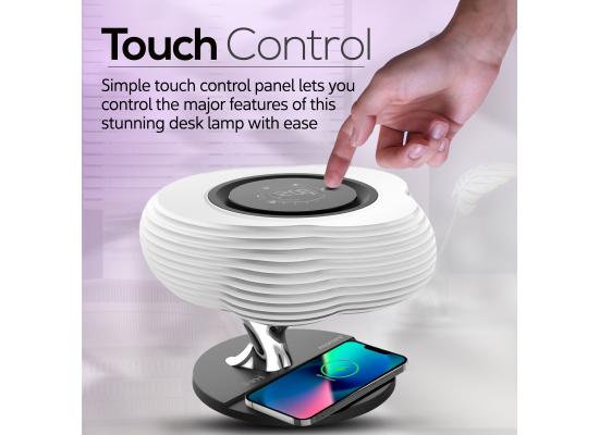 Promate HomeCloud  3-in-1 Cloud Design Wireless Speaker with LED Nightlight and Wireless Charger